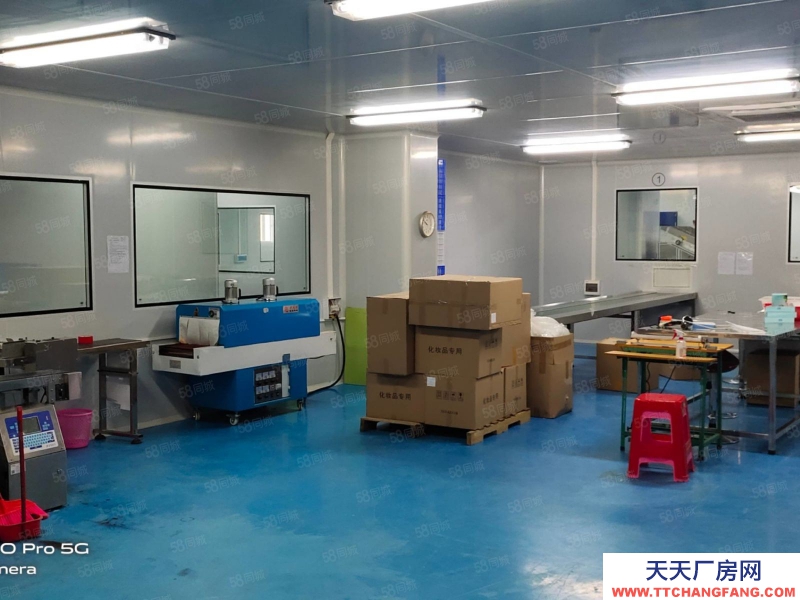 (出租) 廣州花都低價 獅嶺鎮現有化妝品妝字號工廠轉讓 無塵車間帶5條生產線
